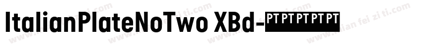 ItalianPlateNoTwo XBd字体转换